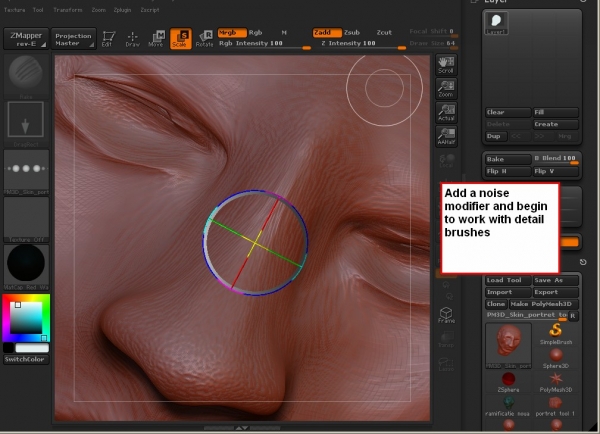 Creation of Clay draft of a human head: Step 13